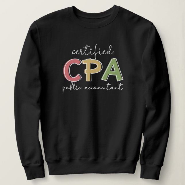 Sweatshirt Cadeaux de comptabilité publique certifiés CPA (Design devant)