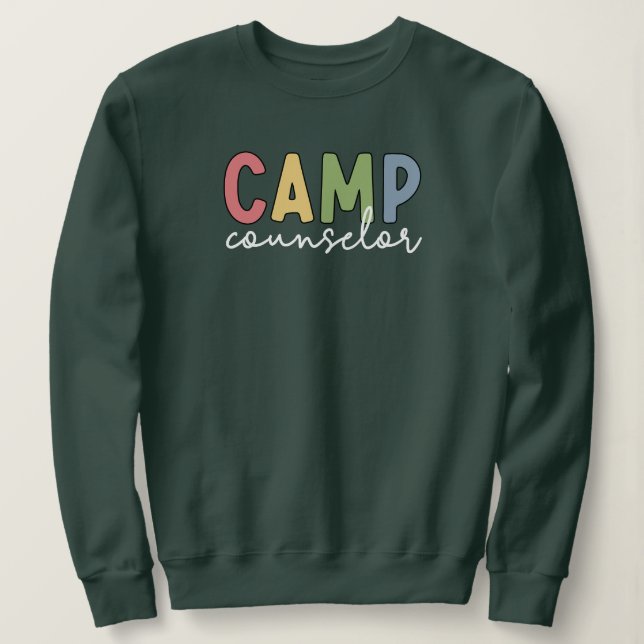 Sweatshirt Cadeaux de conseiller de camp (Design devant)