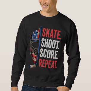 Sweatshirt Cadeaux de hockey Machin Jersey USA Drapeau Améric