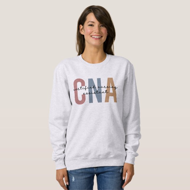 Sweatshirt Cadeaux de l'adjoint infirmier certifié rétro de l (Devant entier)