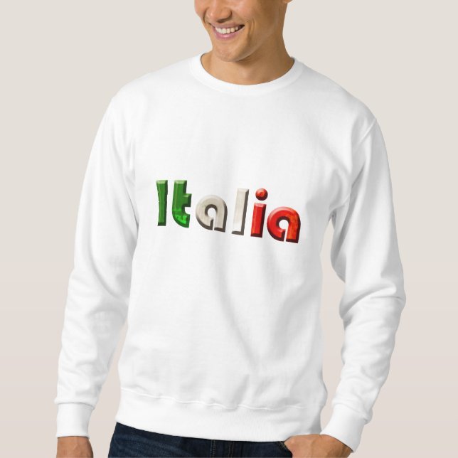 Sweatshirt Cadeaux de logo de l'Italie pour des amants (Devant)