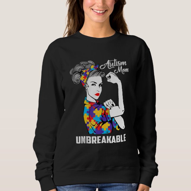 Sweatshirt Cadeaux de maman autiste Cadeau de sensibilisation (Devant)