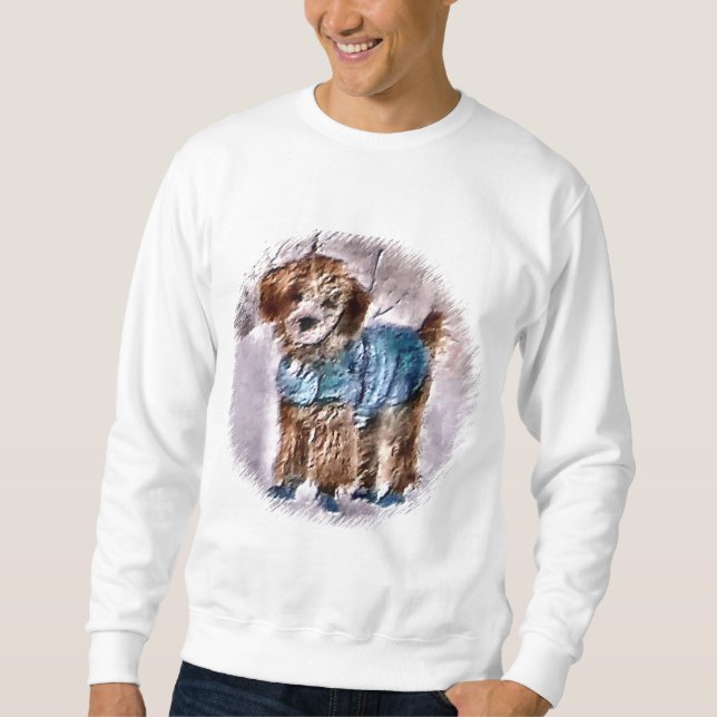 Sweatshirt Cadeaux de Noël de caniche (Devant)