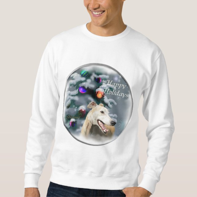 Sweatshirt Cadeaux de Noël Greyhound (Devant)