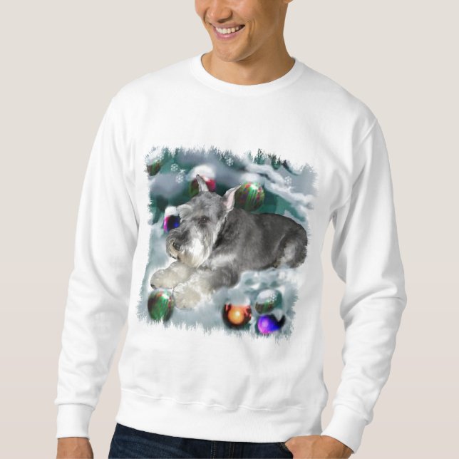 Sweatshirt Cadeaux de Noël Schnauzer Miniature (Devant)