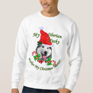 Sweatshirt Cadeaux de Noël Sibériens Husky