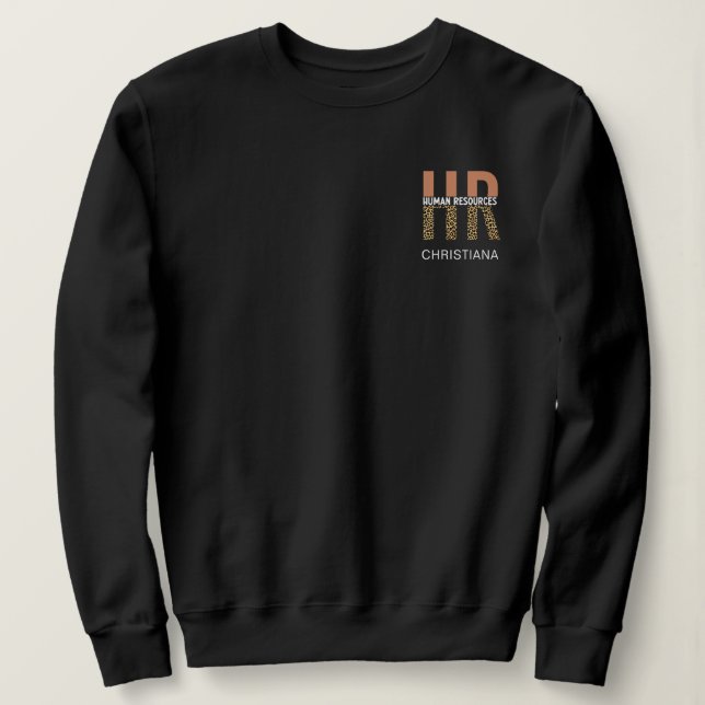 Sweatshirt Cadeaux RH Empreintes de léopard RH personnalisés (Design devant)