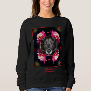 Sweatshirt Cadre Fleurs Rouges Créer Votre Propre Animal Phot