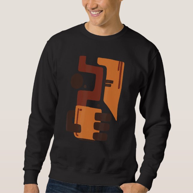 Sweatshirt Café Abstrait Cymbols Design (Devant)