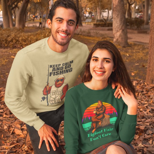 Sweatshirt Café Bigfoot Morning Cheveux Bigfoot s'en fiche (Créateur téléchargé)