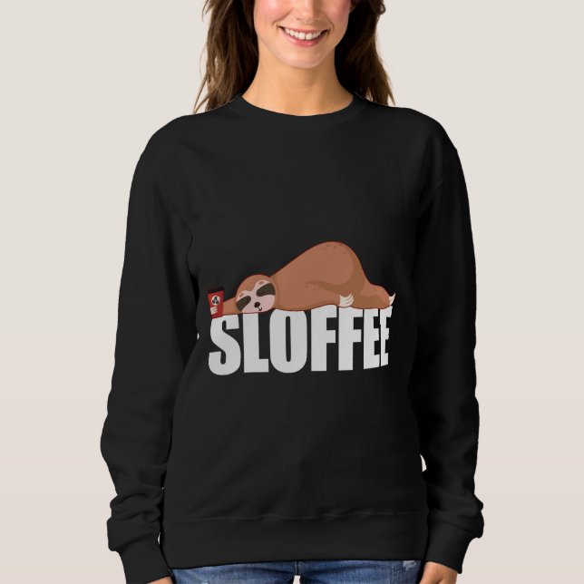 Sweatshirt Café Boire Sloth Sloffee (Devant)