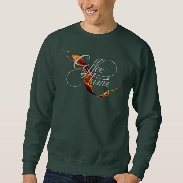 Sweatshirt Café Calligraphie & Flux de Splash Café (Devant)