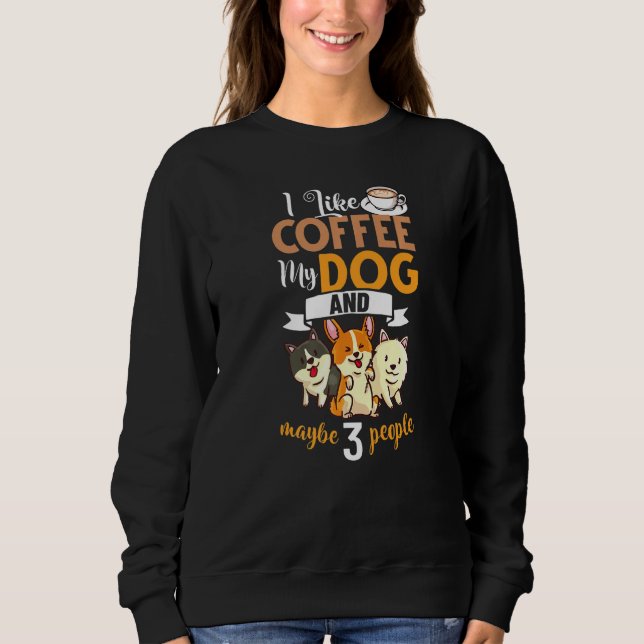 Sweatshirt Café Chien Boutique Machine Chiens Chiens Marionne (Devant)