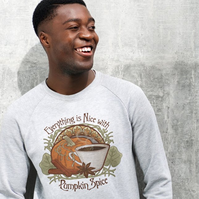 Sweatshirt Café épice citrouille Style Vintage Art (Pumpkin Spice Coffee Sweatshirt - Vintage Style Design
)