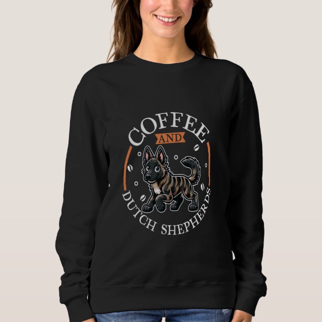 Sweatshirt Café et berger néerlandais (Devant)