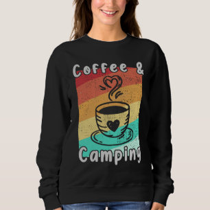 Sweatshirt Café et camping amateur de caravane drôle de campi