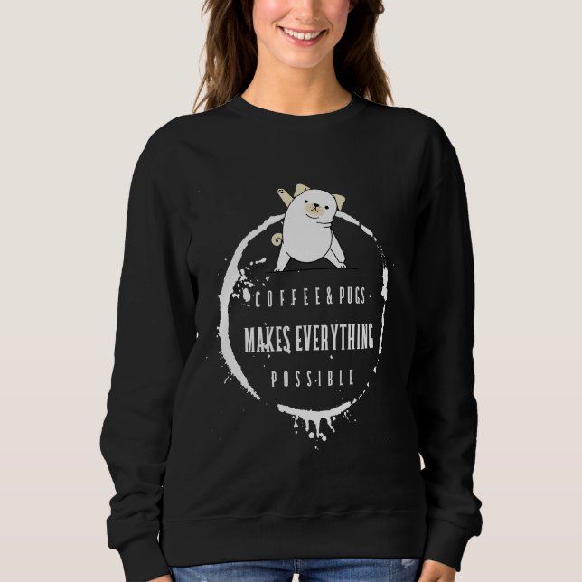 Sweatshirt café et carlin classique T-shirt 249 (Devant)