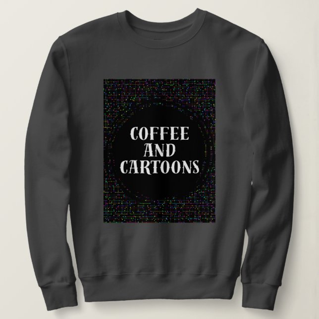 Sweatshirt Café et dessins animés (Design devant)