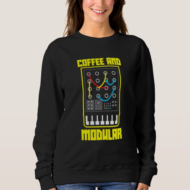 Sweatshirt Café Et Vie Modulaire Wellenform Synth Nerd Synt (Devant)