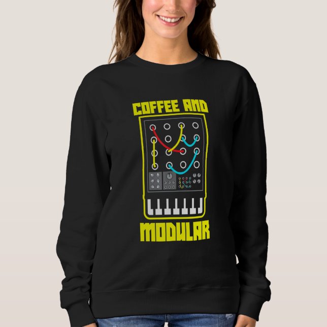 Sweatshirt Café Et Vie Modulaire Wellenform Synth Nerd Synt (Devant)