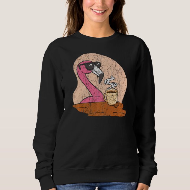 Sweatshirt Café Flamant rose Café Café Boisson Café Brassé Co (Devant)