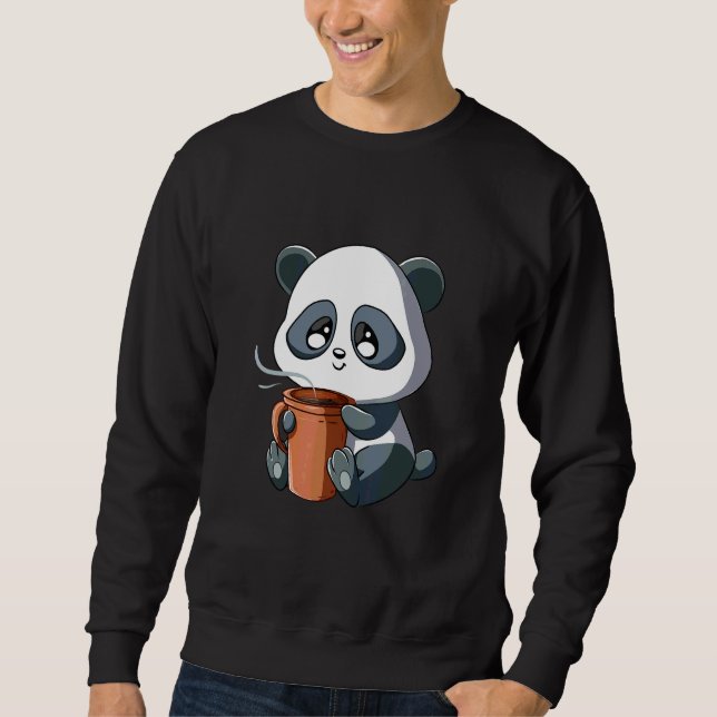 Sweatshirt Café Happy Panda et Baristas (Devant)