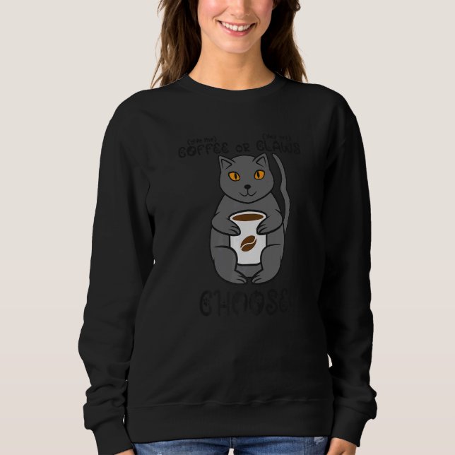 Sweatshirt Café Ou Légumes Chat (Devant)