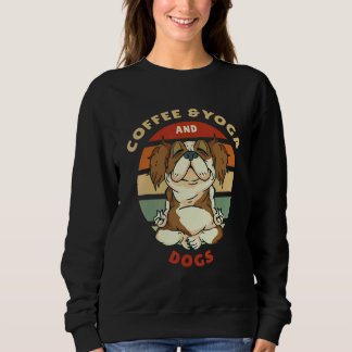 Sweatshirt Café & Yoga Et Chiens Méditation Namaste Yoga  