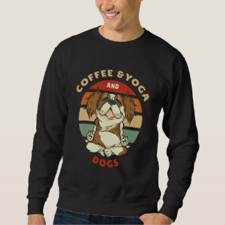 Sweatshirt Café & Yoga Et Chiens Méditation Namaste Yoga  