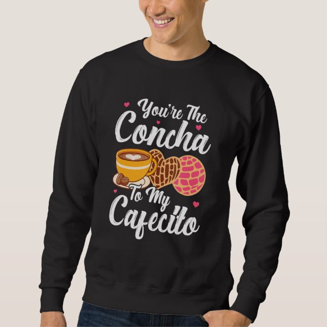 Sweatshirt Cafecito Café Conchas Cute Espagnol Pun Café 1 (Devant)