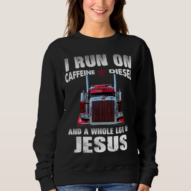 Sweatshirt Caféine Diesel Jésus Christian Trucker désorganisé (Devant)