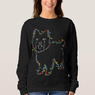 Sweatshirt Cairn Terrier Lumières de Noël Amoureux des chiens