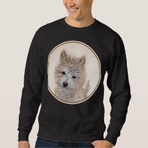 Sweatshirt Cairn Terrier Peinture Chiot - Art Chien original