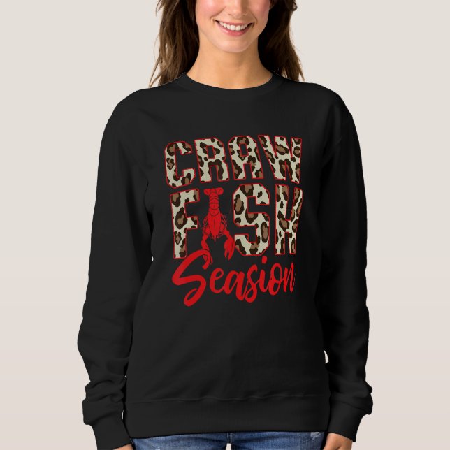 Sweatshirt Cajun Crawfish Boil Party Crawfish Leopard Print M (Devant)