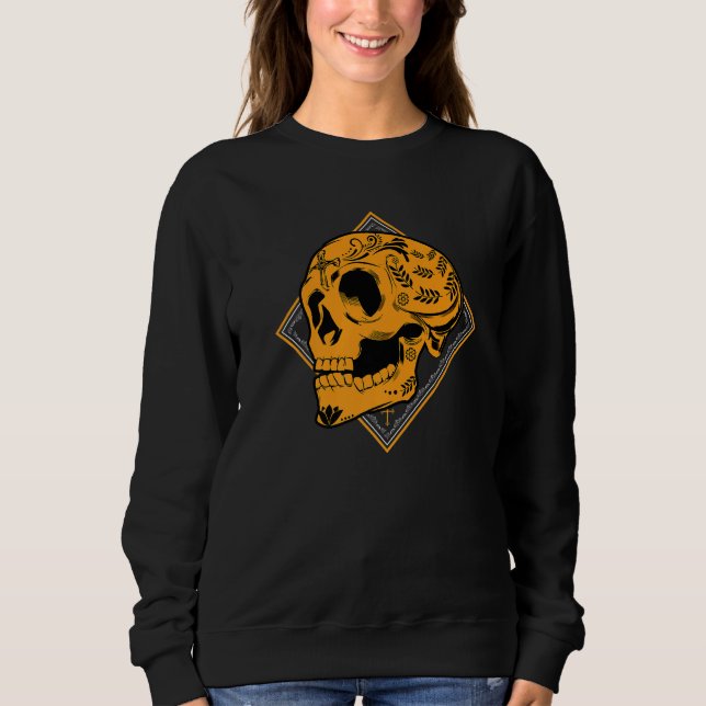 Sweatshirt Calavera d'Halloween effrayante (Devant)