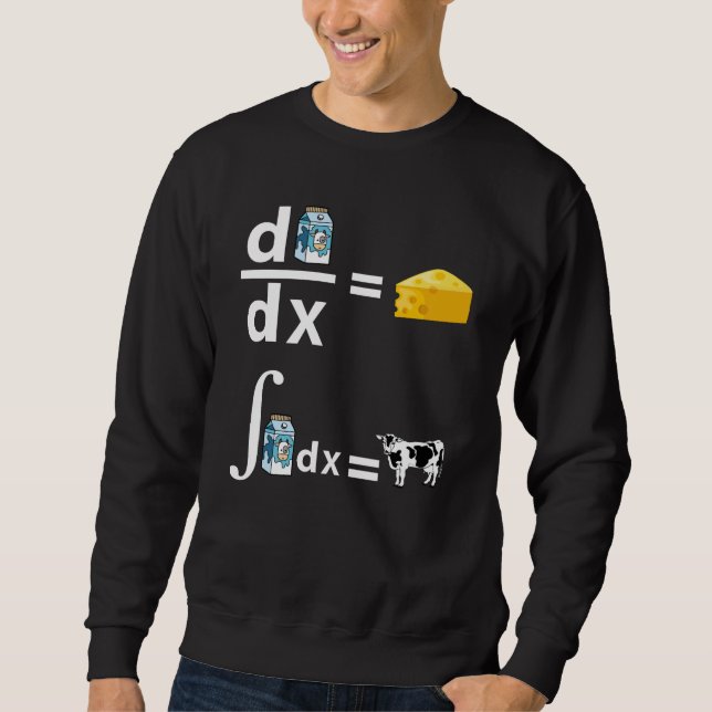 Sweatshirt Calcul du fromage| Médaille de science amusante (Devant)