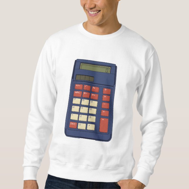 Sweatshirt Calculatrice des années 80 90 Math School Nostalgi (Devant)