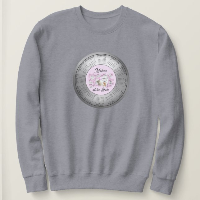 Sweatshirt Calendrier 2026 Mère de la Mariée (Design devant)
