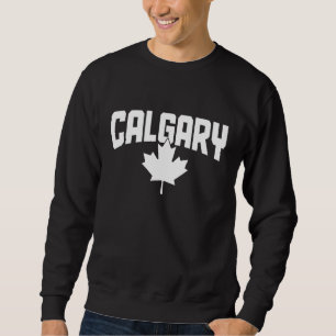 Sweatshirt Calgary Alberta Canada Feuille d'érable Rouge Drap