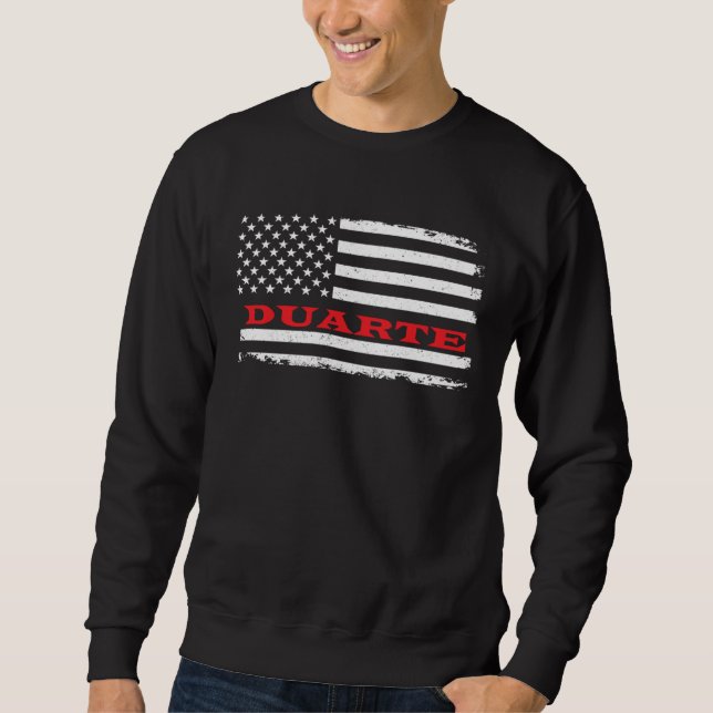 Sweatshirt California American Flag Duarte USA Patriotic Souv (Devant)
