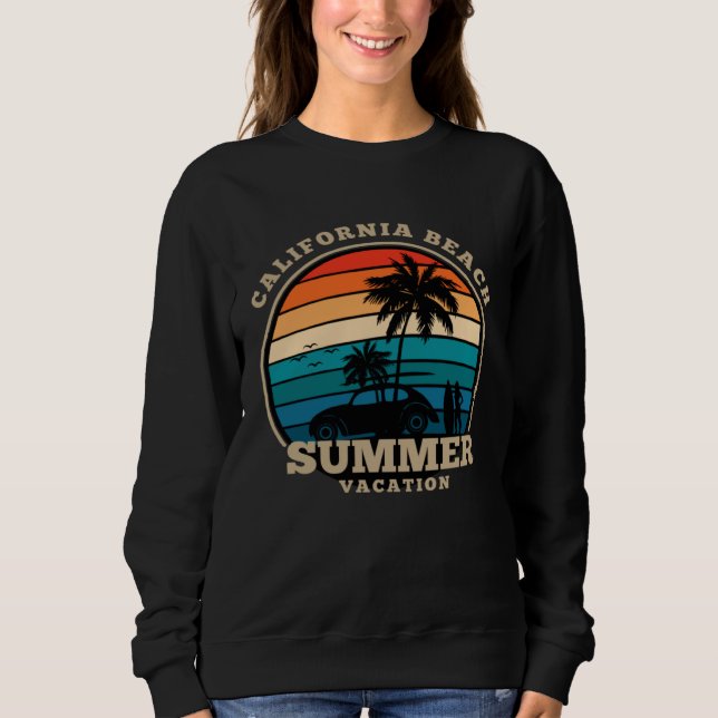 Sweatshirt California beach summer surfing USA woman men chil (Devant)