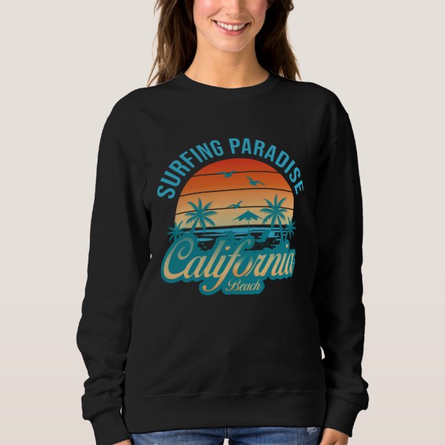 Sweatshirt California beach surfing USA woman men children  1 (Devant)