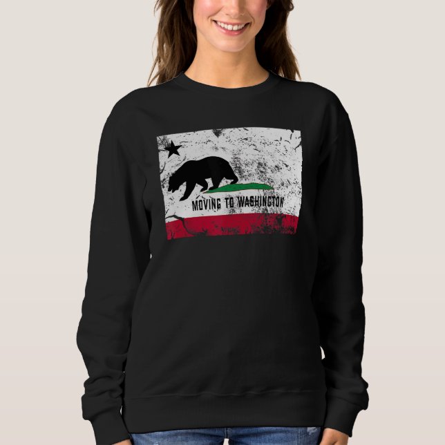 Sweatshirt California Bear Se Rend À Washington À Pied (Devant)