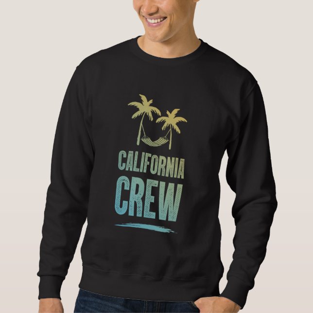 Sweatshirt California Crew Colorful  Vacation Team (Devant)