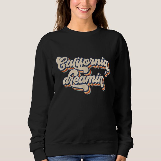 Sweatshirt California Dreamin' Retro Sunset Venice Beach Summ (Devant)