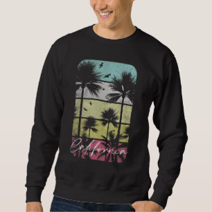 Sweatshirt California Retro Vintage Beach Surf Surfing Sunset