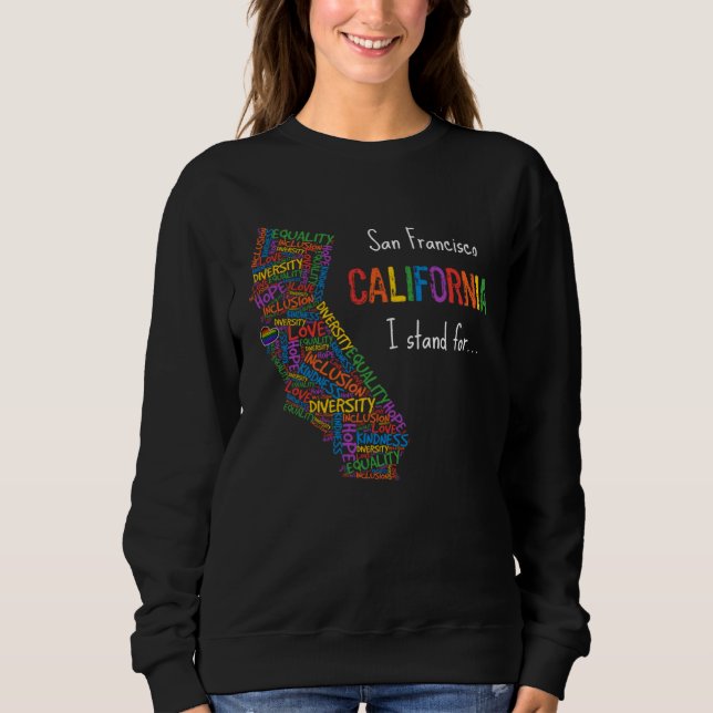 Sweatshirt California San Francisco Gay LGBTQ Pride Month Equ (Devant)