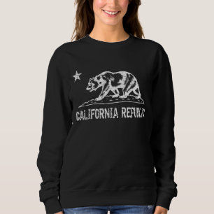 Sweatshirt California State Bear Vintage Distressed Graphisme