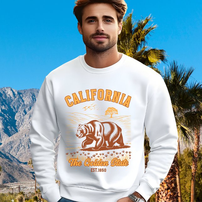 Sweatshirt California State Pride – Bear & Wildflower  (Créateur téléchargé)