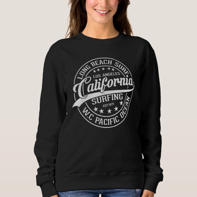 Sweatshirt California Surfing Long Beach Surf 1 (Devant)